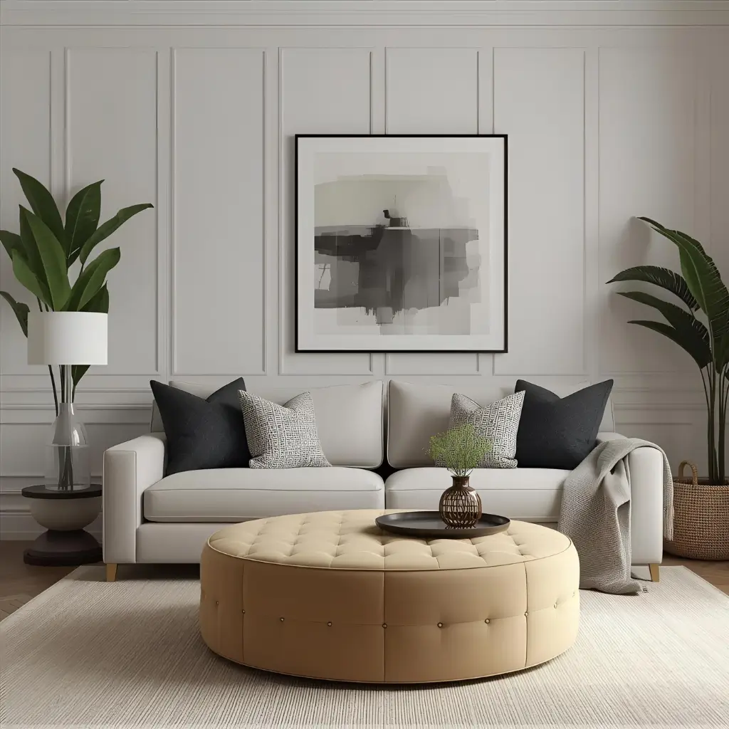 Residential Oval Ottoman